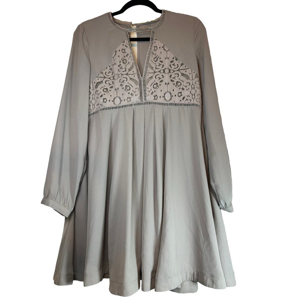 Gianni Bini Long-sleeved Detailed Skater Dress - Size XS